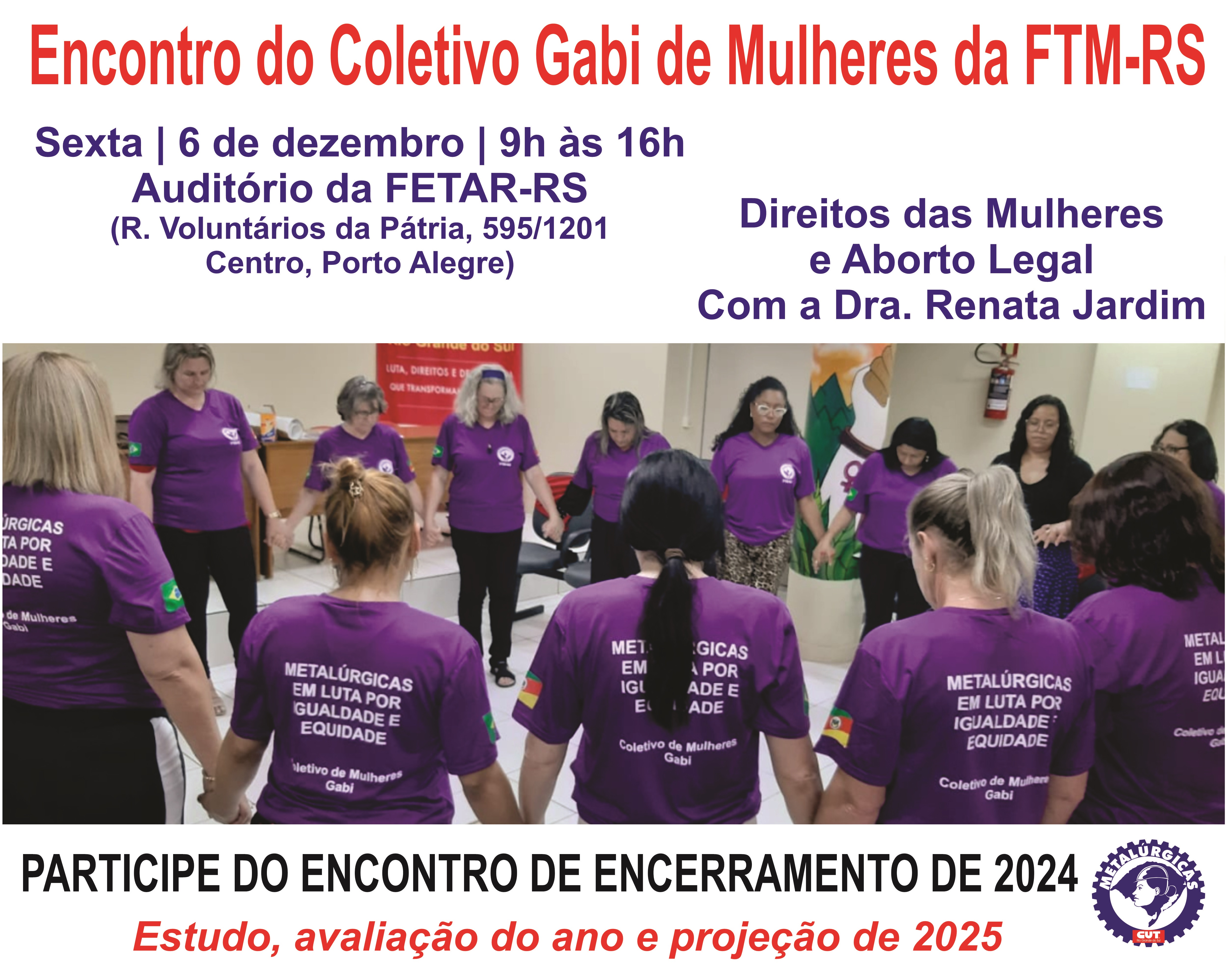 Coletivo Gabi de mulheres da FTM-RS promove encontro estadual na sexta, dia 6