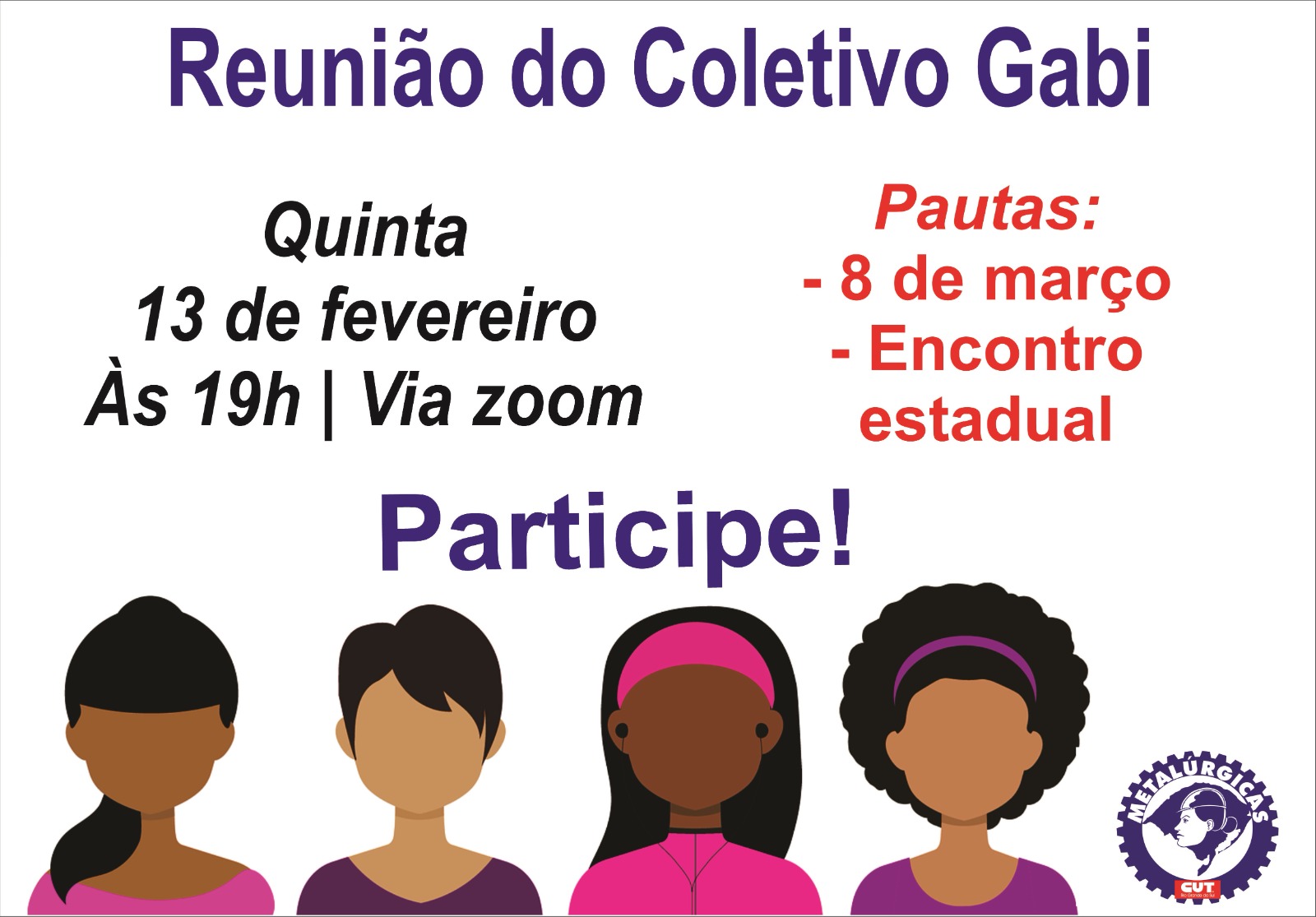 Coletivo Gabi de mulheres da FTM-RS promove primeira reunião do ano dia 13