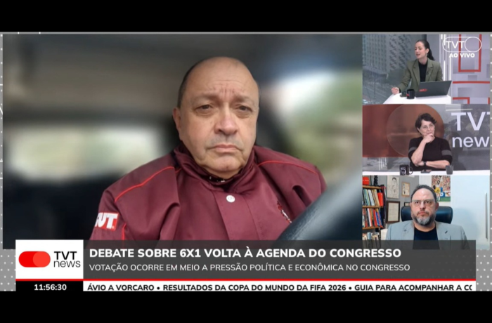 À TVT News, Loricardo cobra pressionar Senado pela redução da jornada e fim da 6x1