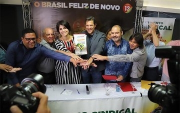 Centrais se unem por Haddad e contra nome de Temer, do capital, do agronegócio