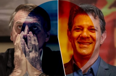 Na reta final da eleição, Haddad encosta em Bolsonaro, aponta pesquisa CUT/Vox Populi