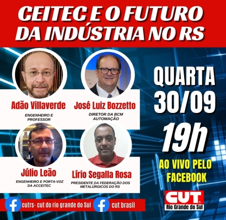 CUT-RS promove live nesta quarta sobre a Ceitec e o futuro da indústria no RS