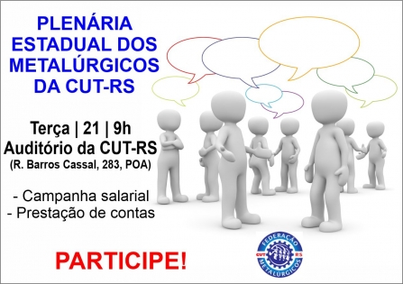 FTM-RS convoca plenária estadual para o dia 21 de março