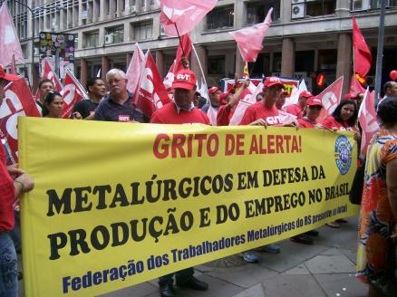 Metalúrgicos vão às ruas pelo fim da desindustrialização