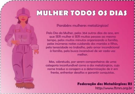 Ftmrs Homenageia Mulheres Trabalhadoras